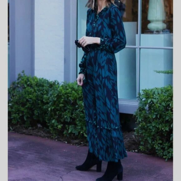 Cabi Autumn Belted Button Up Maxi Dress - Picture 6 of 10